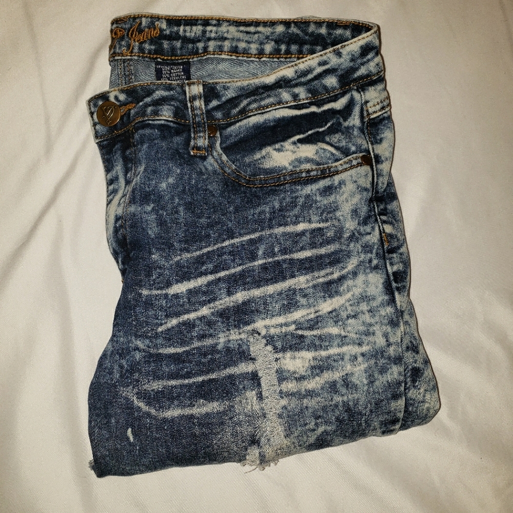 Acid Wash Destressed VIP Jeans size 13/14